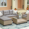 Arcadia Patio Furniture Sets, 4 Piece Conversation Set Wicker Ratten
