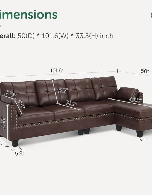 Load image into Gallery viewer, Contemporary Sectional Sofa Reversible L Shaped
