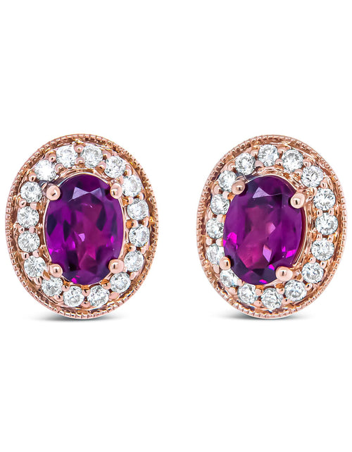 Load image into Gallery viewer, Arcadia 14K Rose Gold Diamond Earrings
