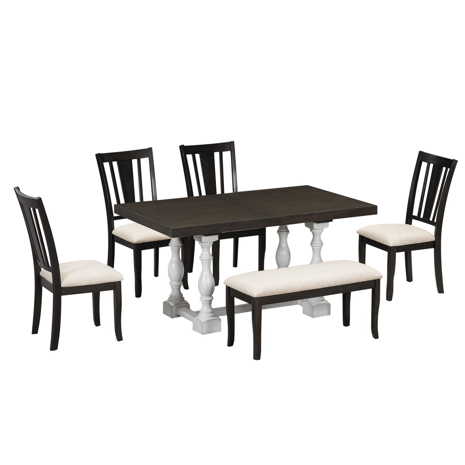 6-Piece Dining Table Set With Chairs