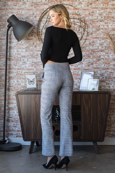 Arcadia Plaid Flare Pants