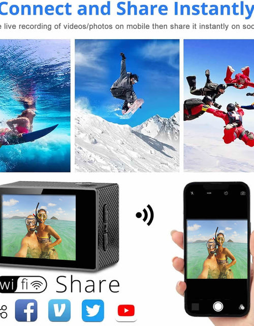 Load image into Gallery viewer, 4K Waterproof All Digital UHD WiFi Camera + RF Remote And Accessories
