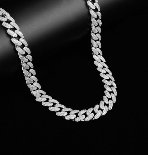 Arcadia 12MM 925 MOISSANITE CUBAN CHAIN