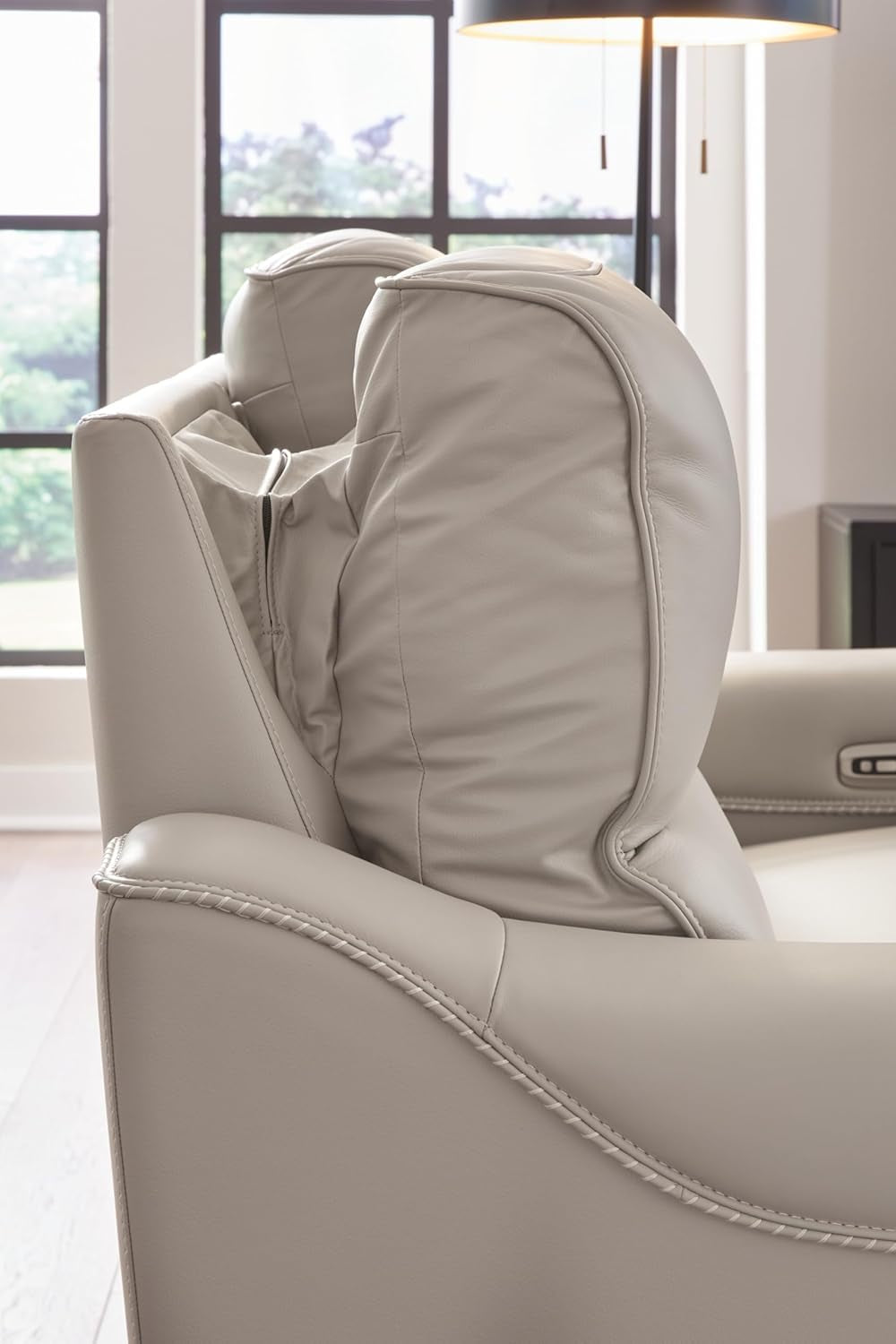 Contemporary Leather Power Recliner