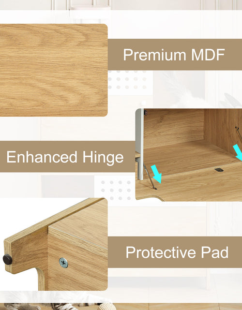 Load image into Gallery viewer, Modern 2-in-1 Cat Litter Box Enclosure Side Table – Hidden Cat House
