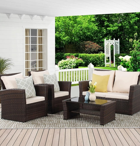 Designer 4 Piece Outdoor Patio Furniture Set