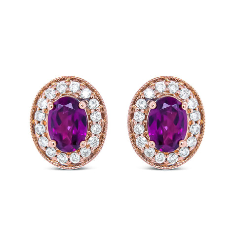 Arcadia 14K Rose Gold Diamond Earrings