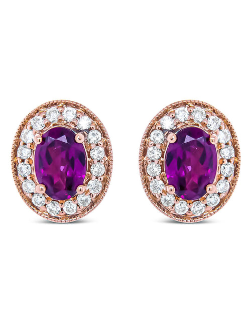 Load image into Gallery viewer, Arcadia 14K Rose Gold Diamond Earrings
