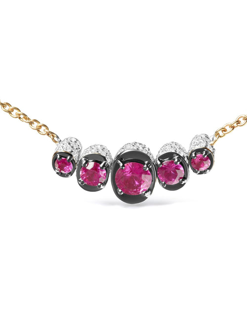 Load image into Gallery viewer, Arcadia 18K Rose Gold Diamonds and Red Ruby Choker
