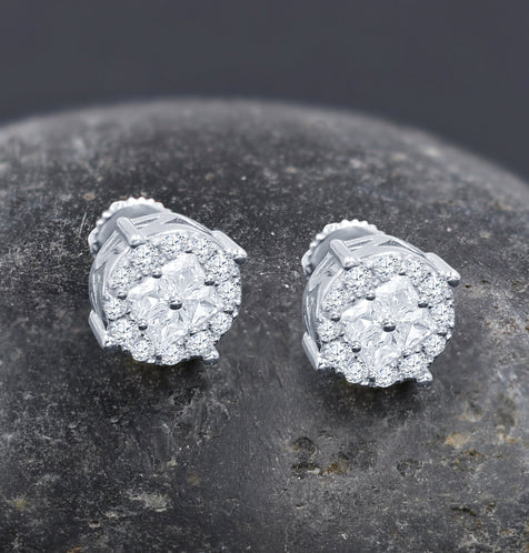 Arcadia Screw Back Bling Earrings