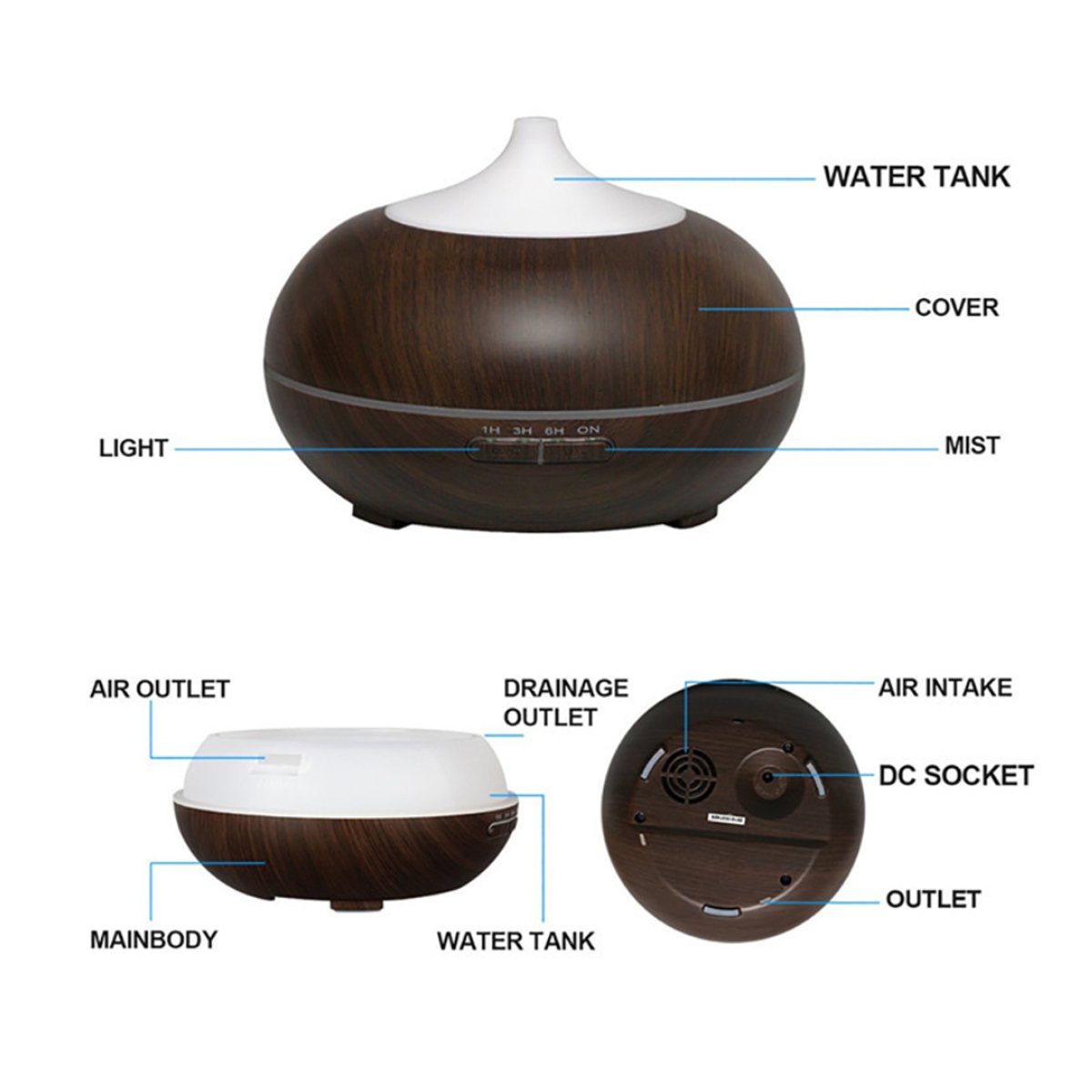 Misty Oil Humidifier Natural With Easy