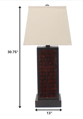 Load image into Gallery viewer, Deco Burgundy Table Lamp 0258
