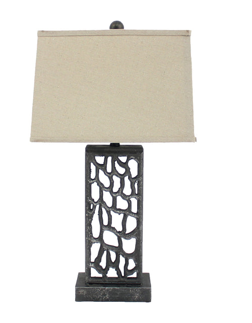 Load image into Gallery viewer, Silver Metal Deco Table Lamp 8547
