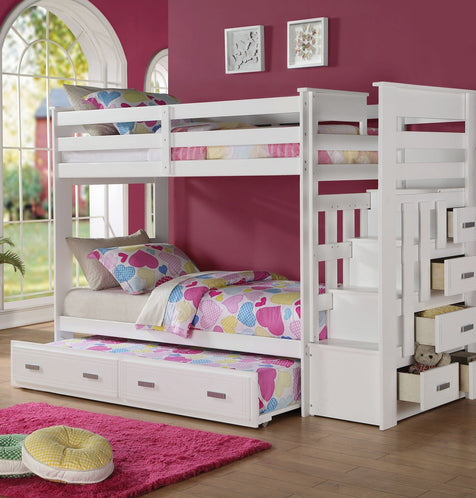 Solid Wood Bunk Bed Twin Over Twin