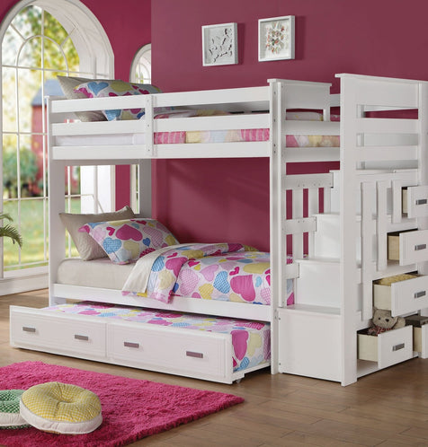 Solid Wood Bunk Bed Twin Over Twin