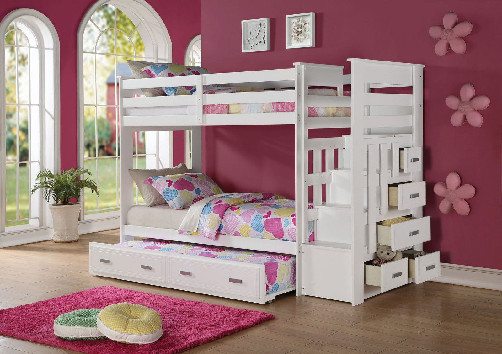 Solid Wood Bunk Bed Twin Over Twin