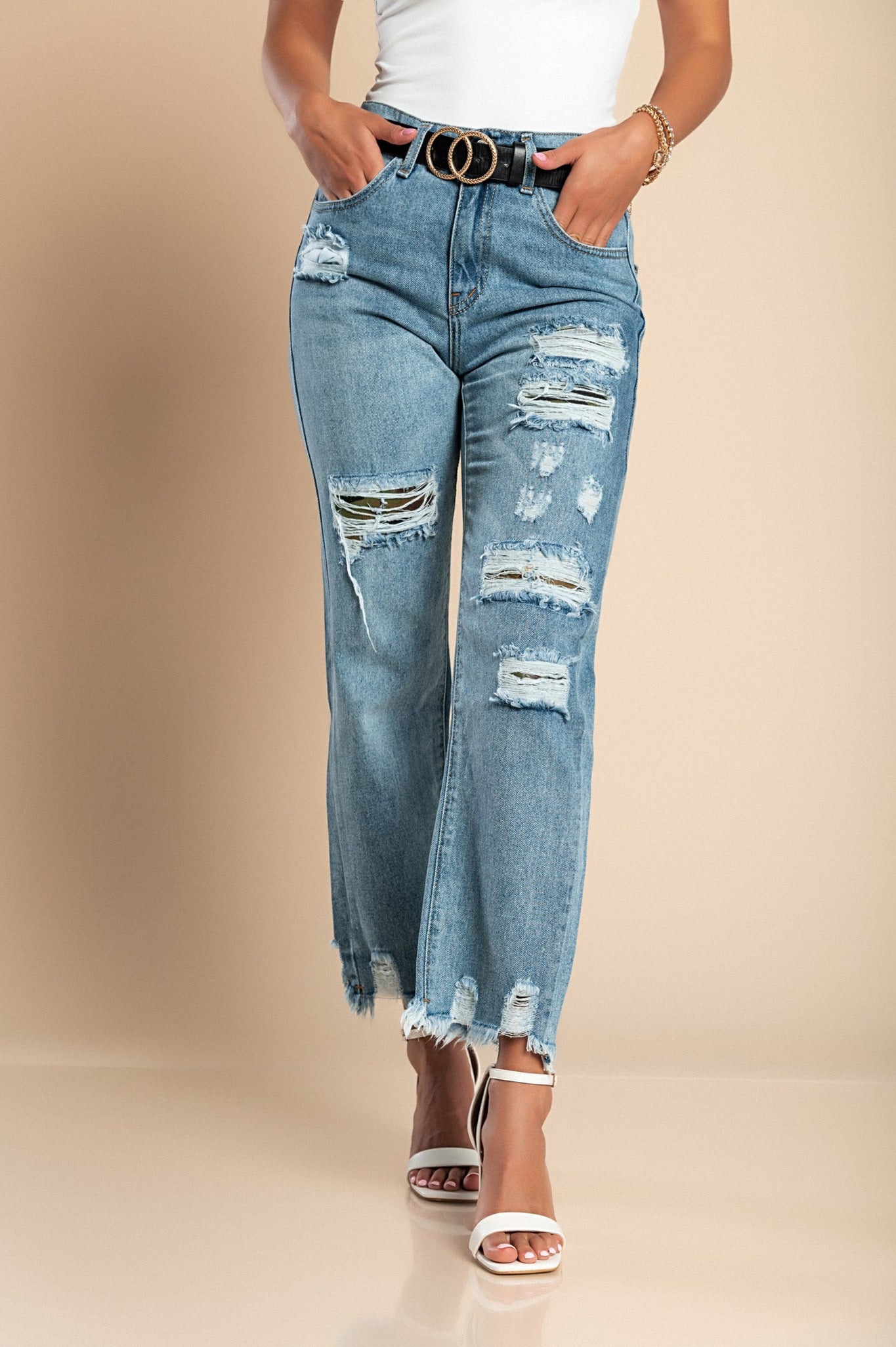 Designer Slit Jeans