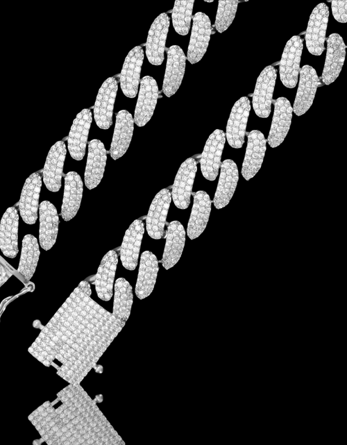 Load image into Gallery viewer, Arcadia Chatoyant 14mm Sterling Silver Chain With
