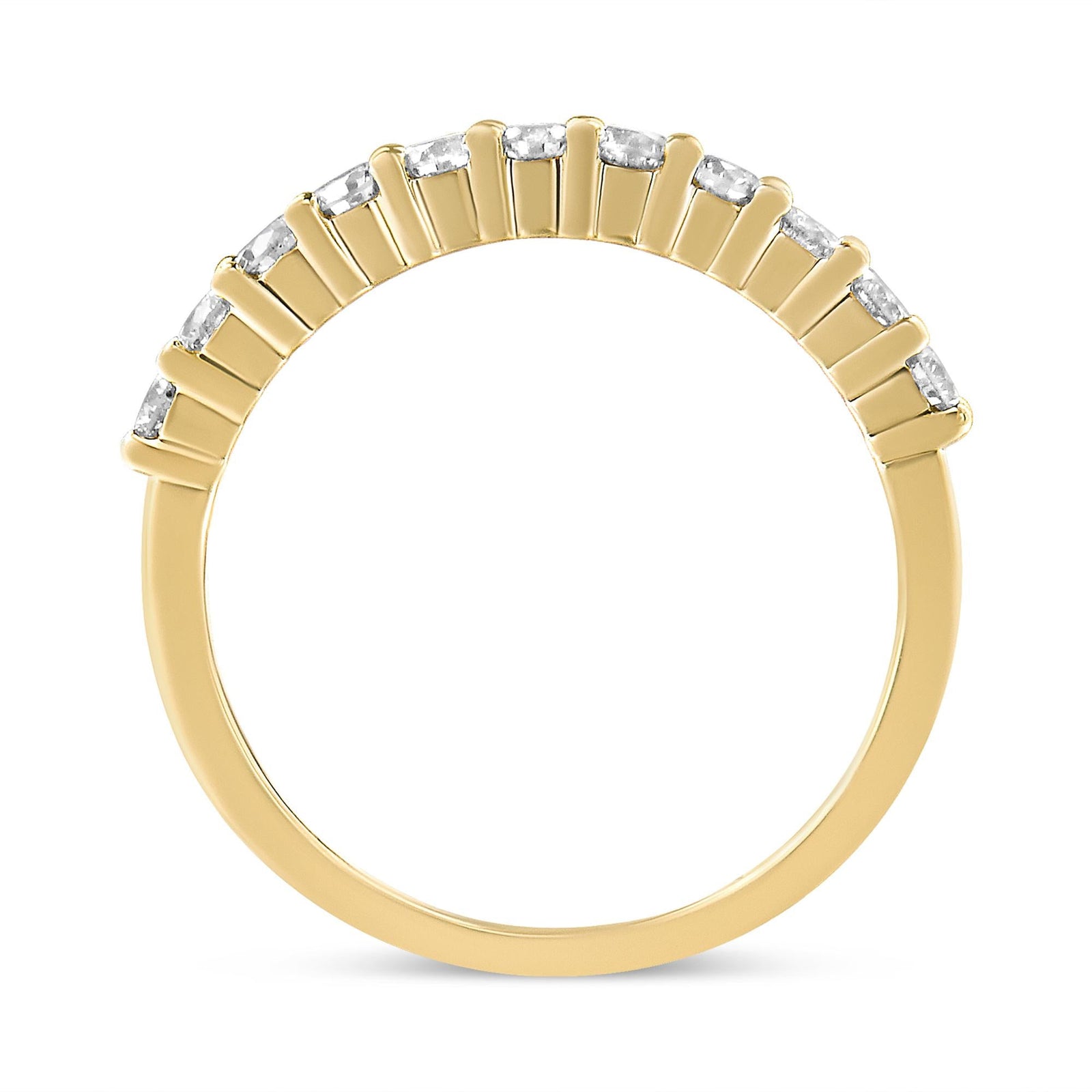 Arcadia 14K Yellow Gold Plated Diamond Prong Set