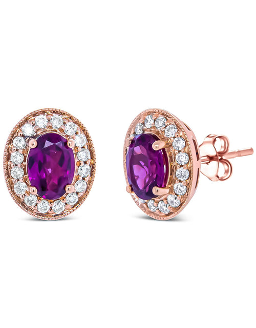 Load image into Gallery viewer, Arcadia 14K Rose Gold Diamond Earrings
