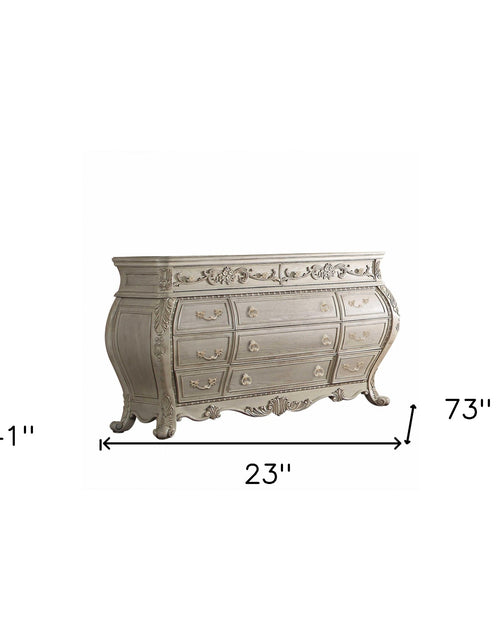 Load image into Gallery viewer, Antique White Wood Dresser
