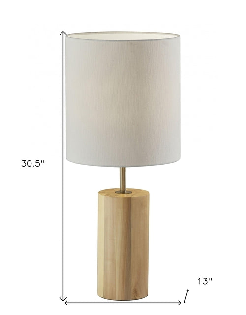 Load image into Gallery viewer, Natural Wood Table Lamp
