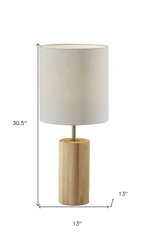 Natural Wood Table Lamp