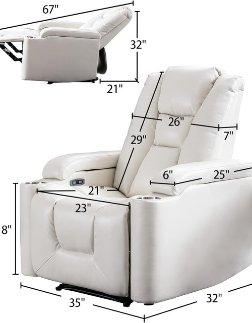 Load image into Gallery viewer, Power Recliner Captain Chair Leather
