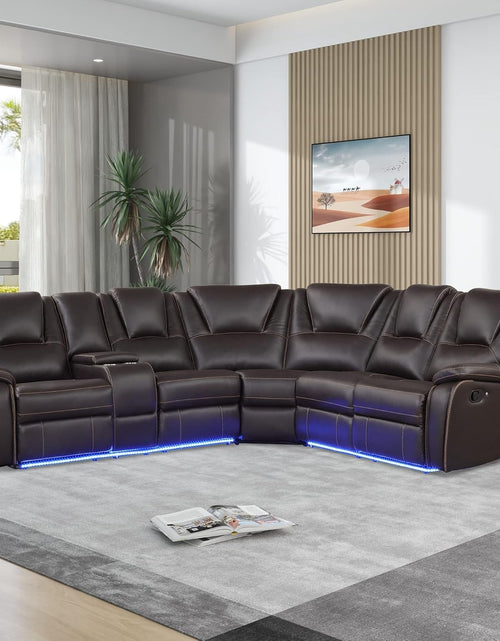 Load image into Gallery viewer, Arcadia Faux Leather Sectional Sofa
