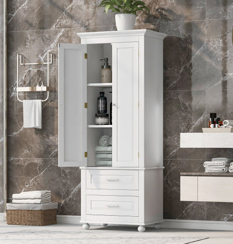 Arcadia White Compartment Dresser