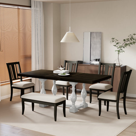 6-Piece Dining Table Set With Chairs