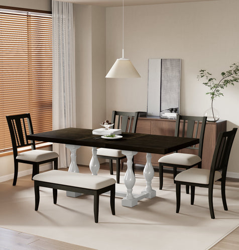 6-Piece Dining Table Set With Chairs
