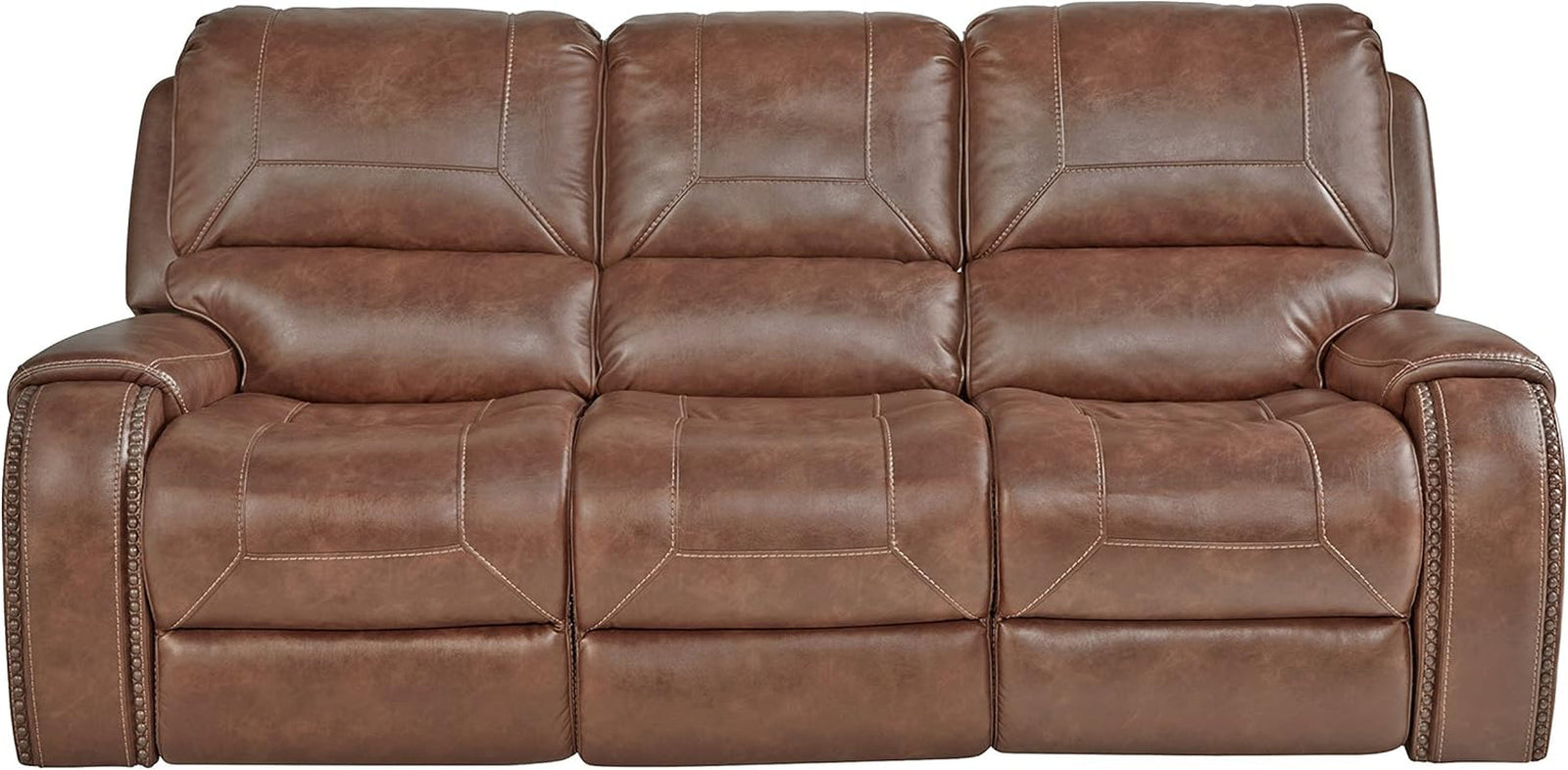 Milan Leather Reclining Sofa with Storage