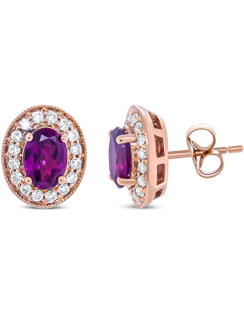 Load image into Gallery viewer, Arcadia 14K Rose Gold Diamond Earrings
