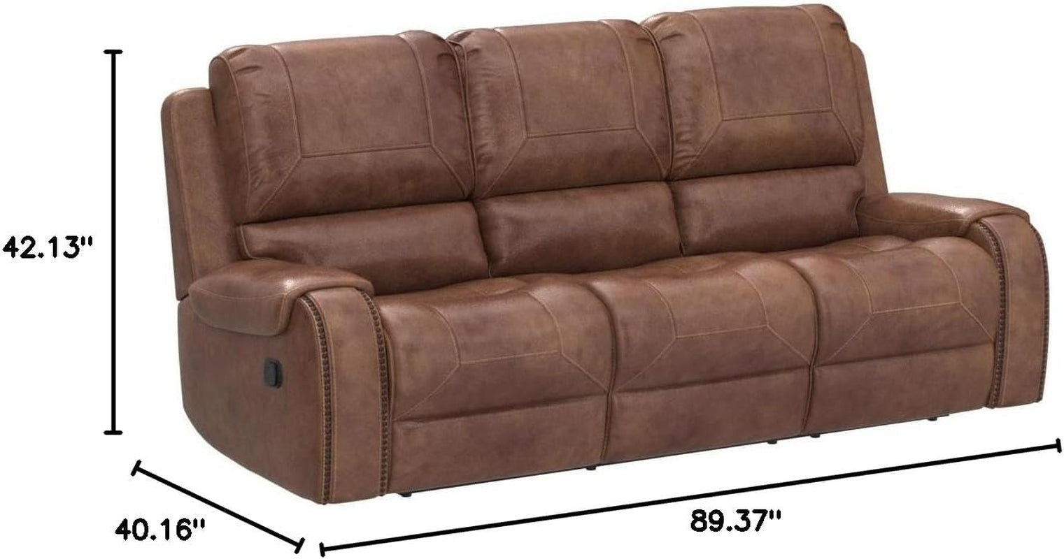 Milan Leather Reclining Sofa with Storage