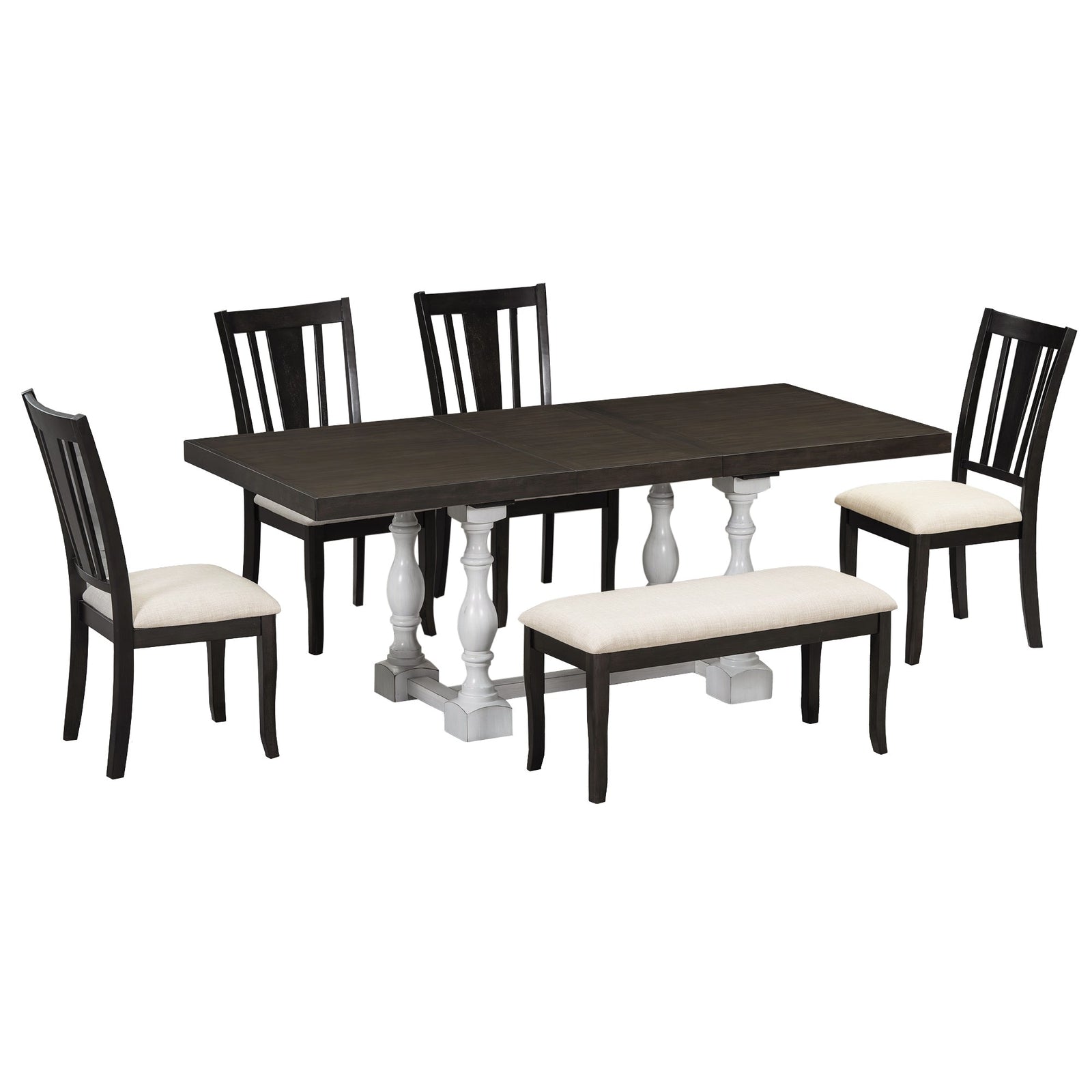 6-Piece Dining Table Set With Chairs