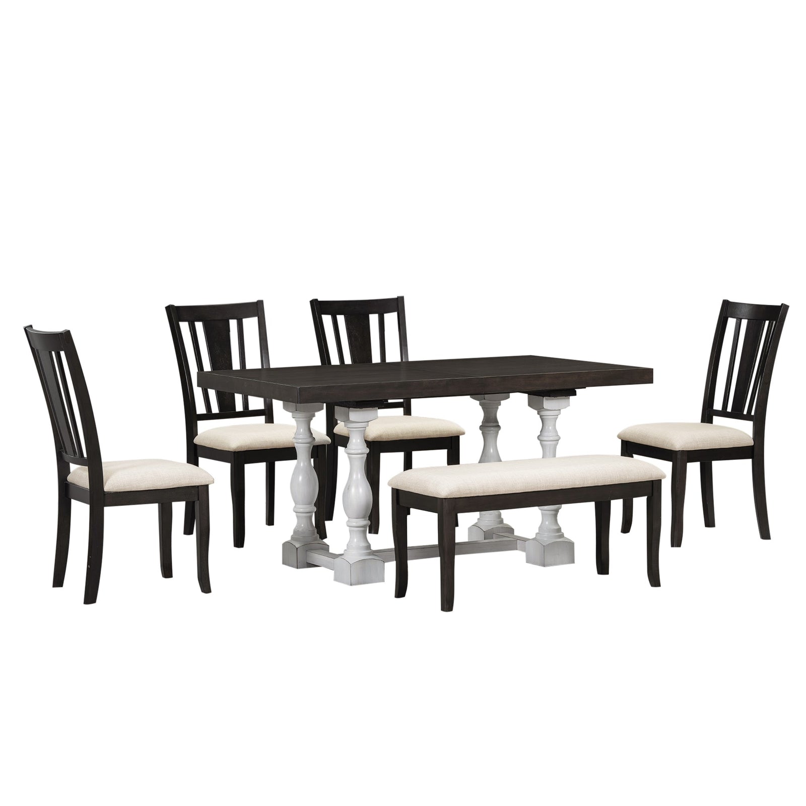 6-Piece Dining Table Set With Chairs