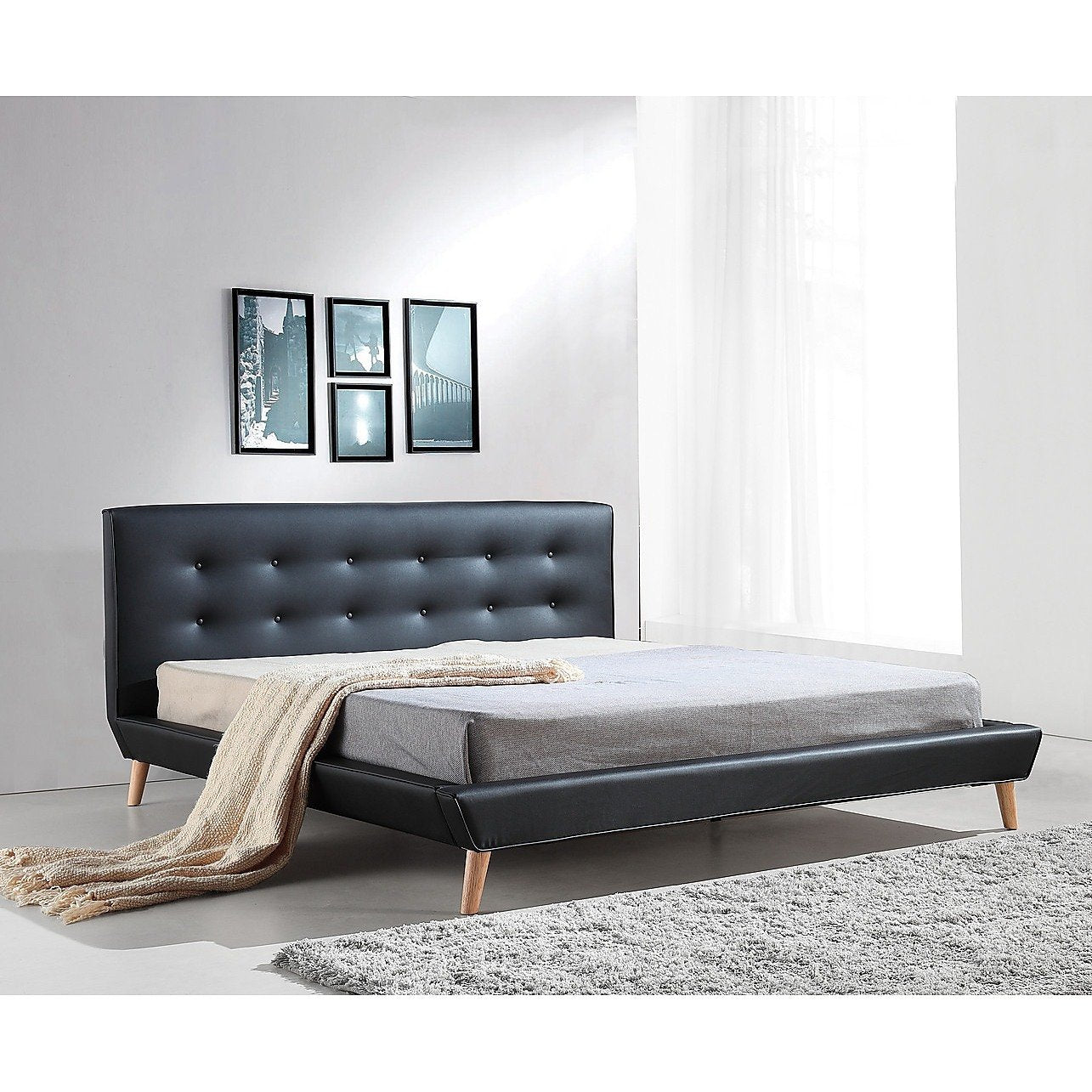 King Leather Deluxe Bed Frame