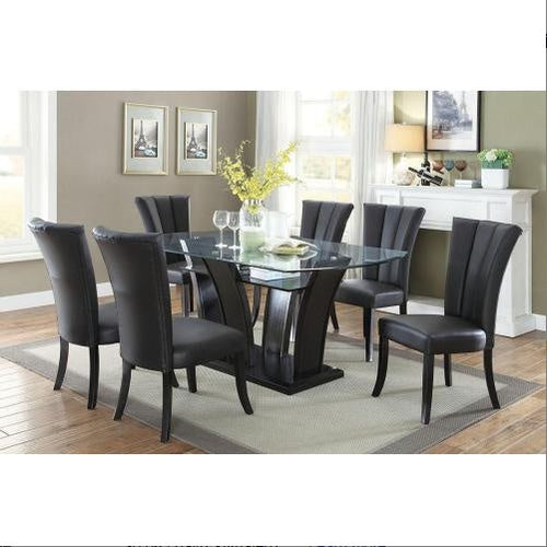 Load image into Gallery viewer, Fine Black Leather Chairs. Set Of 2pc Chairs Dining
