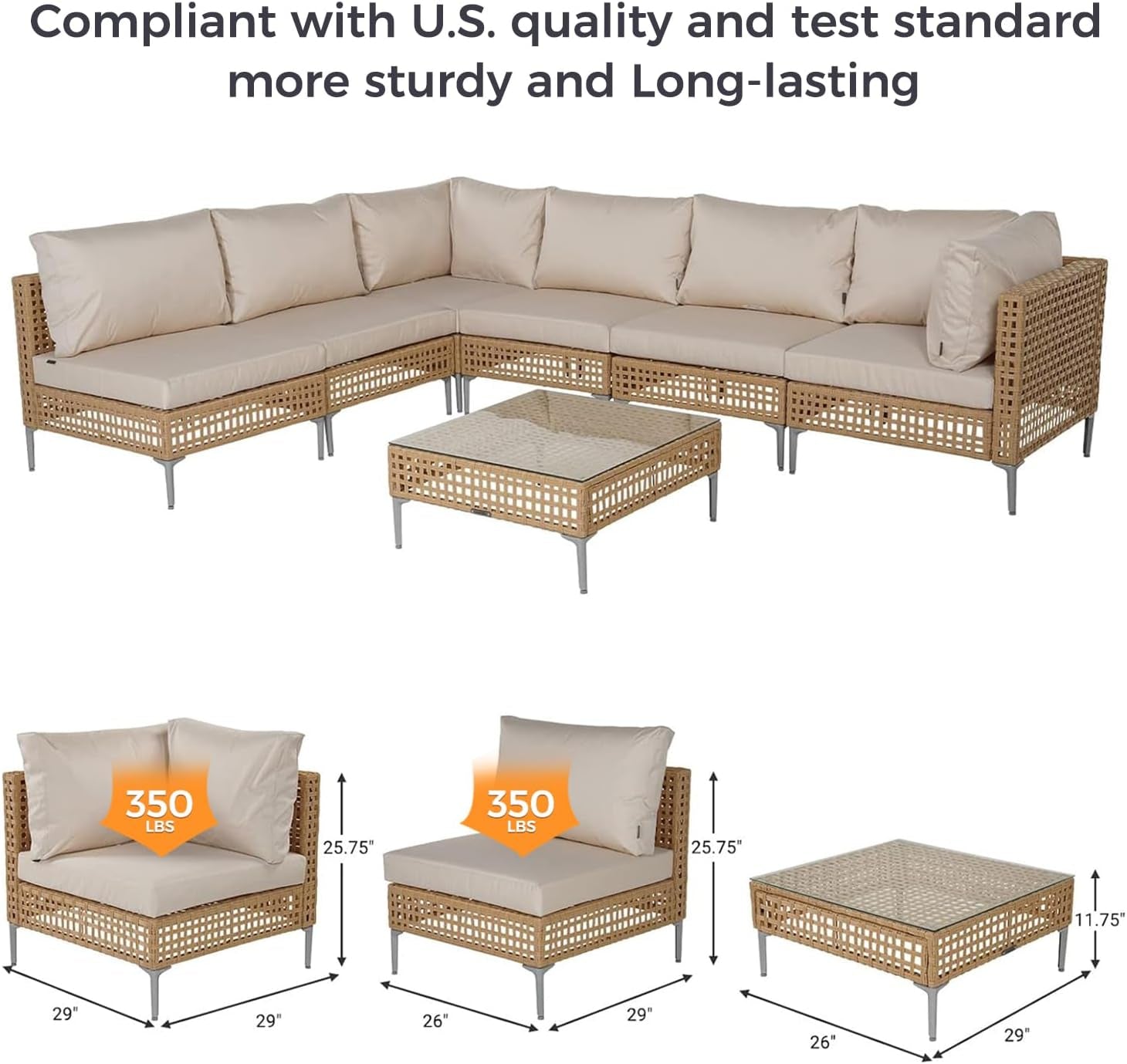 7-Piece Designer Patio Furniture Set