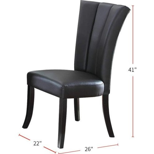 Load image into Gallery viewer, Fine Black Leather Chairs. Set Of 2pc Chairs Dining
