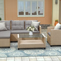 Arcadia Patio Furniture Sets, 4 Piece Conversation Set Wicker Ratten