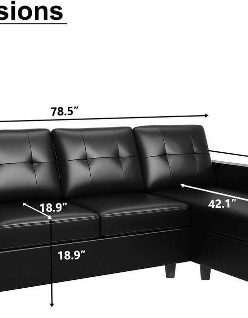 Load image into Gallery viewer, Italian Design Sectional Sofa Convertible L Shape
