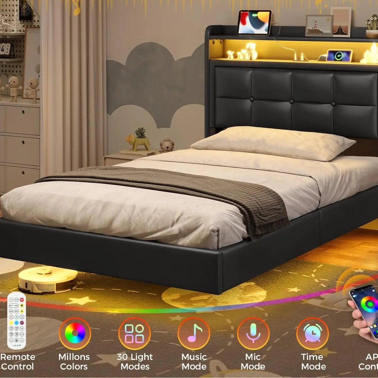 Twin Size Modern Bed