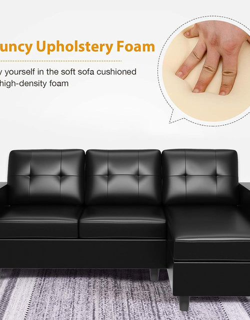 Load image into Gallery viewer, Italian Design Sectional Sofa Convertible L Shape
