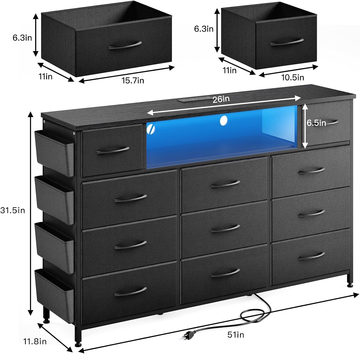 Dresser with 11 Drawers and More!