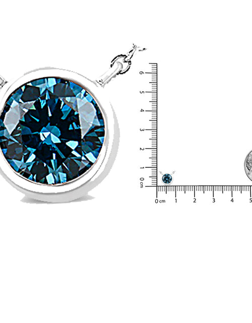 Load image into Gallery viewer, Arcadia 14K White Gold Blue Diamond Modern Bezel-Set
