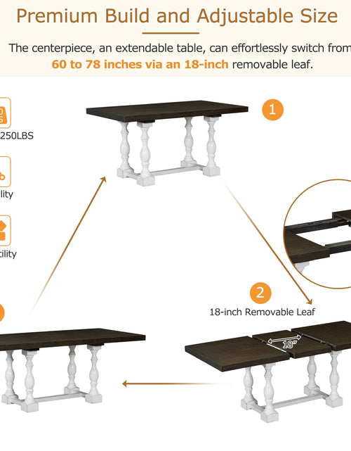 Load image into Gallery viewer, 6-Piece Dining Table Set With Chairs
