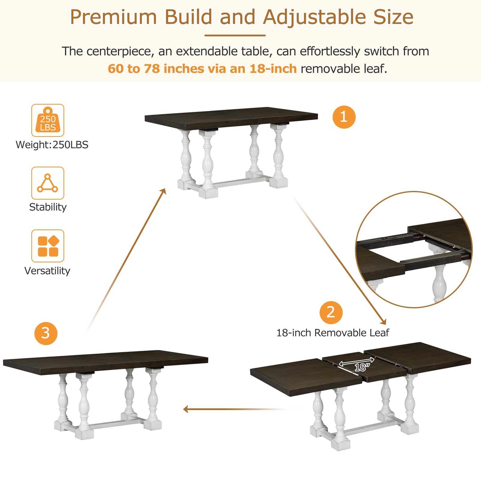 6-Piece Dining Table Set With Chairs