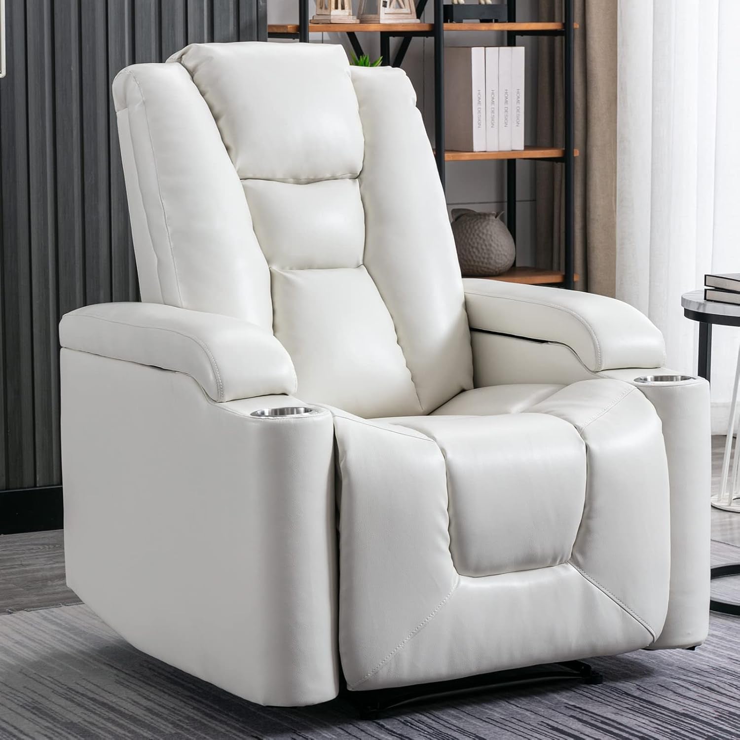 Power Recliner Captain Chair Leather